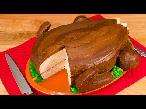 Turkey Cake / Thanksgiving Cake from Cookies Cupcakes and Cardio