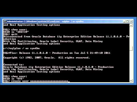 how to create user in oracle