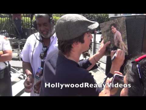 Ian Somerhalder shows love to fans at his Extra appearance at Universal Studios in Hollywood