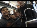 Nice Young Gypsy Violinist plays in Metro - Paris