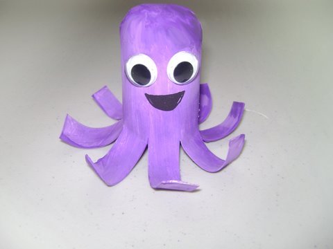 How to make a toilet paper tube octopus