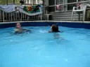 Adelina learning to swim
