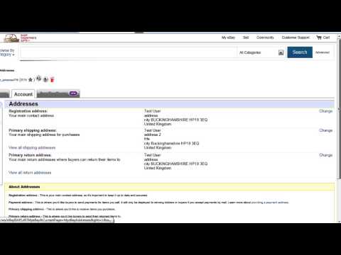 how to change your address on ebay