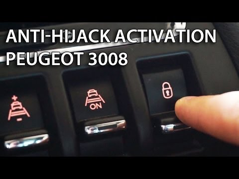 How to activate auto-locking central lock in Peugeot 3008 (enable anti hijack)