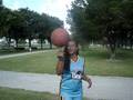 Libi Spinning the Basket Ball - Sept. 7, 2008