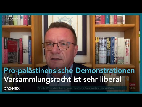 Sven Hber (Gewerkschaft der Polizei) zu pro-palstinensischen Demonstrationen in Deutschland am 10.10.2023