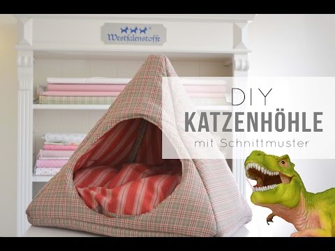 Katzenhöhle selber machen | Anleitung mit Schnittmuster für Anfänger | #bloggerfuerfellnasen