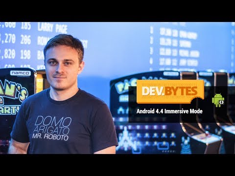 Mode - With Android 4.4 KitKat, your apps can now truly go full-screen with a new Immersive Mode. Immersive Mode lets your apps hide the system's status and navigat...