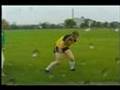Danson plays football - with Ulrika