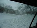 Roswitha against the blizzard. Roswitha against the blizzard.