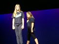sammie and april singing at SPLT for a Pizzaz show. 'For Good' from Wicked