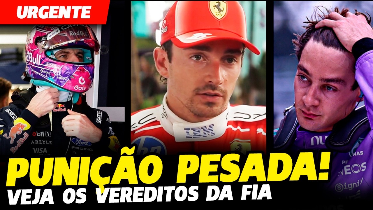 🚨BOMBA: PUNIÇÃO PESADA É APLICADA E MUDA RESULTADO DO GP DE MIAMI! VERSTAPPEN LECLERC E RUSSELL