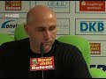 Pressekonferenz nach dem Spiel FC Erzgebirge Aue - FC St. Pauli 2:1
