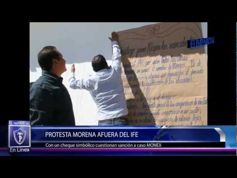 Protestan afuera del IFE