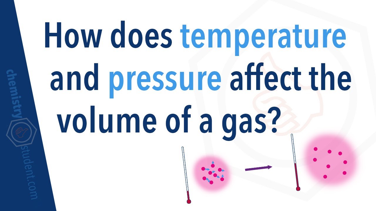 How does temperature and pressure affect the volume of a gas?
