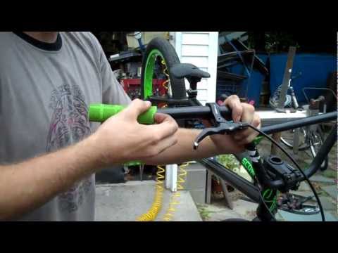 how to fit bmx grips