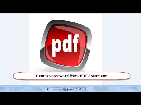 how to remove password from pdf