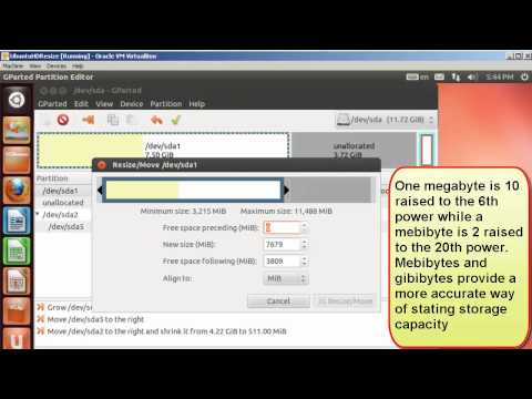 how to grow ubuntu partition