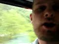me talking to sarah on the train to prague...