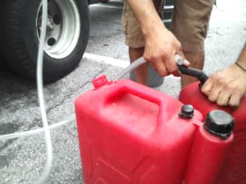 how to drain diesel from gas tank
