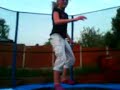 megan doing a back flipp :D