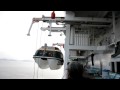 Raising the tender boat on Radiance of the Seas, Icy Strait Point, Alaska (HD video)