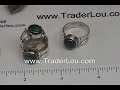 925 Sterling Silver Rings with Malachite Gemstones 925 Sterling Silver Rings with Malachite Gemstones