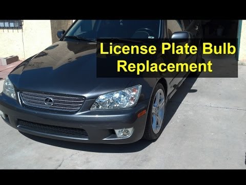 License plate bulb replacement, Lexus IS 300 – VOTD