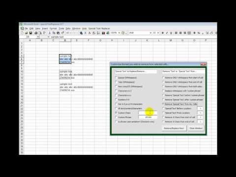 how to eliminate text in excel