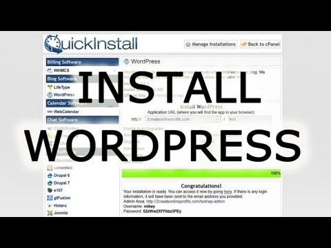 how to quick install wordpress