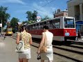 Trams at Letur Rynok in Omsk