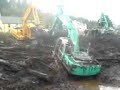 Digger after sinking / stuck in bog in Cuil Aodh