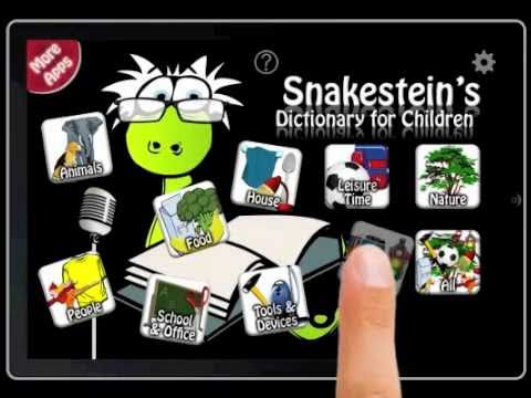 dictionary for kids - Free version: http://itunes.apple.com/app/snakesteins-dictionary-for/id447715118?mt=8 Full version: http://itunes.apple.com/app/snakesteins-dictionary-for/id...