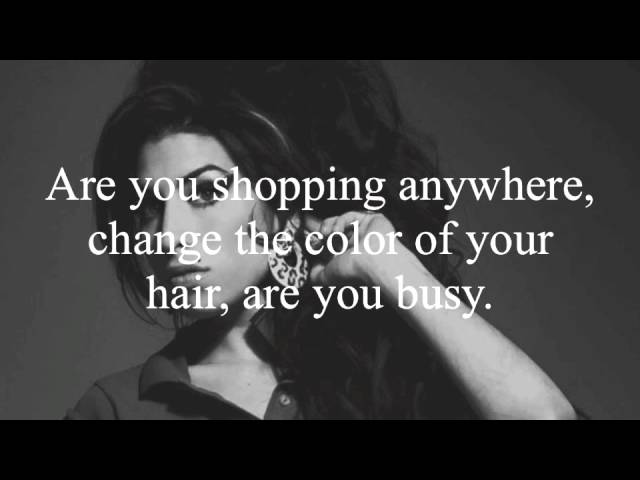 Amy Winehouse Valerie Lyrics Amy Winehouse Valerie Lyrics