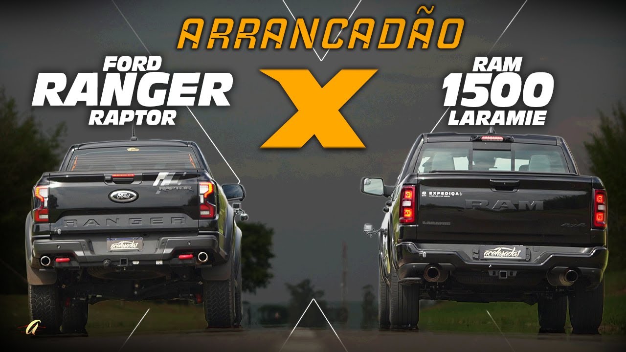 RANGER RAPTOR x RAM 1500 NA ARRANCADA! Quem leva o título de Picape Mais Rápida do Brasil?