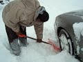 Neighbor's car got stuck in the snow