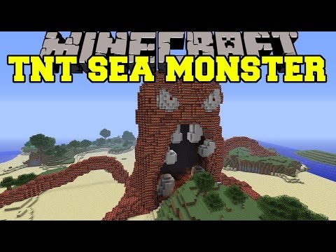 Minecraft: EVIL SEA MONSTER VS TNT - Build Creation - Map