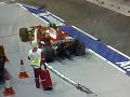 Massa's pit accident at Singapore F1 2008 (Spectator cam view)