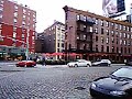 standing at the intersection of 14 street and hudson avenue in the meatpacking district in new york city
