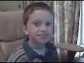 Autistic boy practicing the abc\