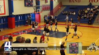 Argos Girls Basketball vs Marquette Cath - Reg Semi