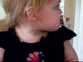 Vivien does a trick with her foof...