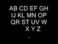 chanson alphabet en français+ texte majuscule