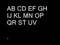 chanson alphabet en français+ texte majuscule