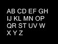 chanson alphabet en français+ texte majuscule