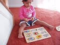 shreya solves animal puzzle