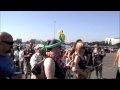 A parrothead and deadhead go strolling through the Irvine parking lot before the May 2009 Jimmy Buffett concert.