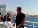 ISLAS CICLADES BARCO LLEGADA A TINOS