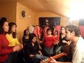 Grande festa no camarin das meninas.minutos antes do grande musical .. malaposta