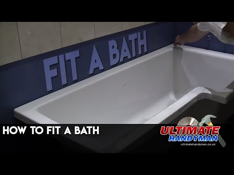 how to fit a p shaped bath panel